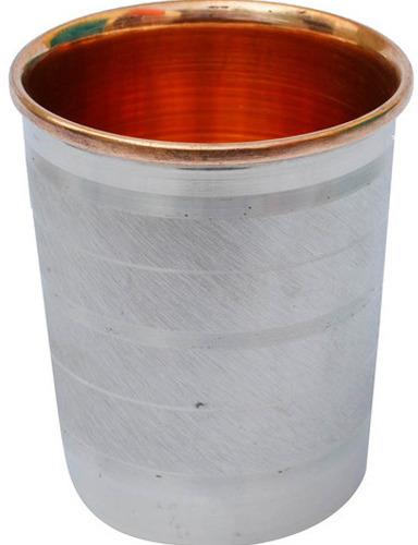 Polished Copper Round Lassi Glass