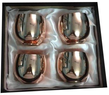 Pure Copper Four Glass Set