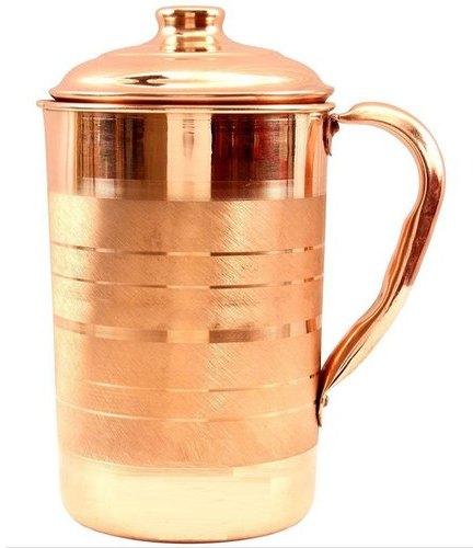 Round Polished Simple Copper Jugs, for Water Storage, Feature : Durable, Eco Friendly