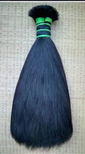 Double Drawn Hair Extension, for Personal, Parlour, Color : Black