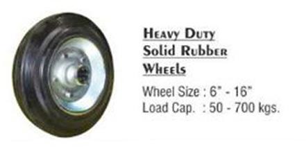 Heavy Duty Solid Rubber Wheel, Load Capacity : 50-700Kgs.