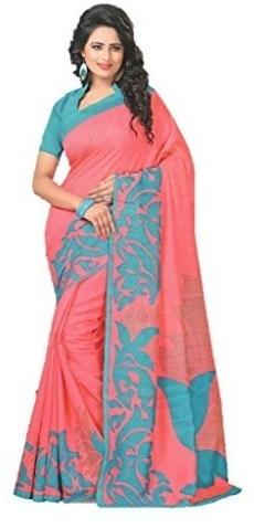 Printed Jute Cotton Saree, Occasion : Casual Wear