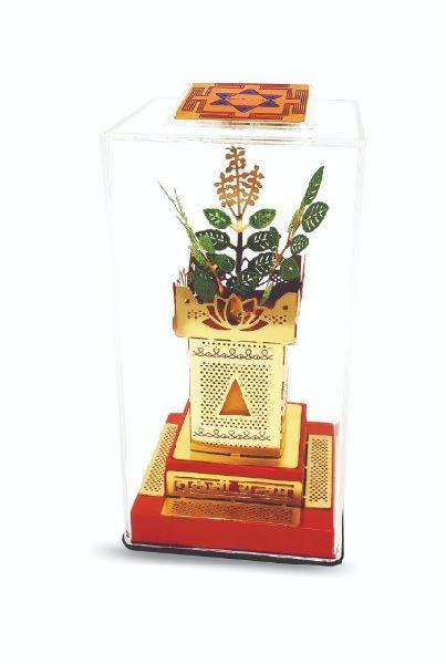 Rectangular Metal Orchid Energized Flower Pot, for Decoration, Style : Religious