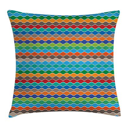 Contrast Striped Print Pillow Covers