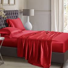 Chiffon Red Bed Sheets, for Home, Hospital, Hotel, Size : Multisizes