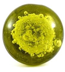 Dark Green Bubble Glass Knob, for Cabinet, Drawer, Dresser, Wardrobe