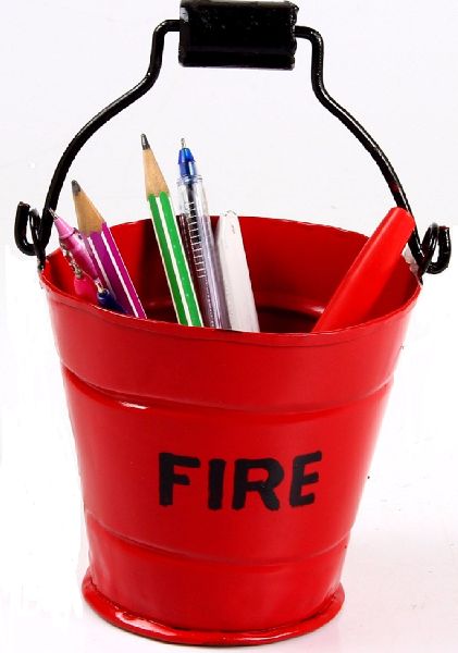 ELEGANT METAL HANDICRAFT FIRE EXTINGUISHER PEN STAND