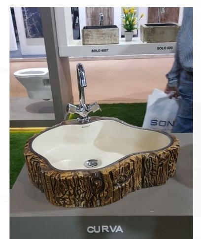 Polished Ceramic Bathroom Sink, Feature : Durable, Eco-Friendly