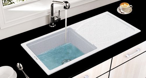 Polished Quartz Kitchen Sink, Feature : Durable, Shiny Look