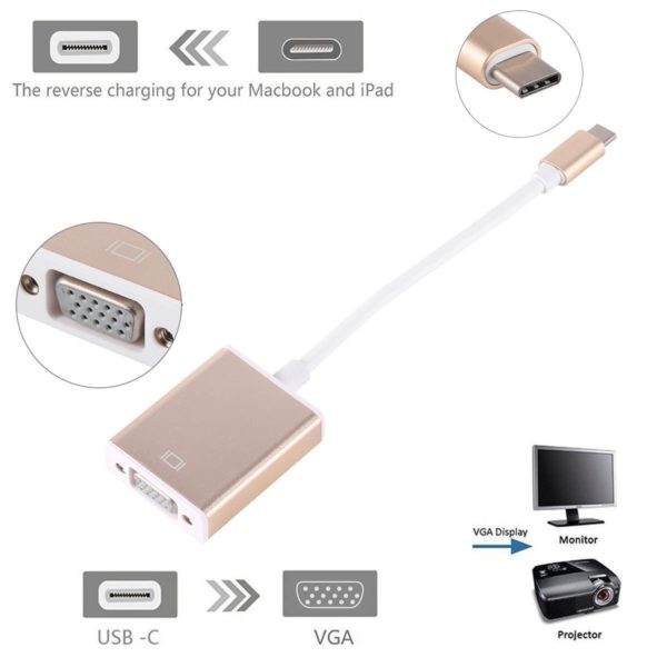 USB C to VGA Adapter for Apple MacBook
