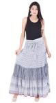 Full Length Printed Crinkle Elastic Skirt