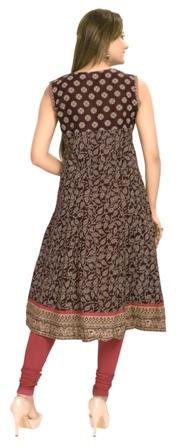 Cotton Kalidar Sleeveless Kurti