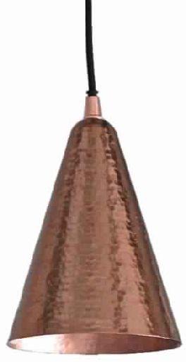 Hammered Metal Cone Shaped Pendant Light