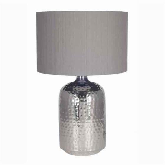Hammered Silver & Gold Table Lamp