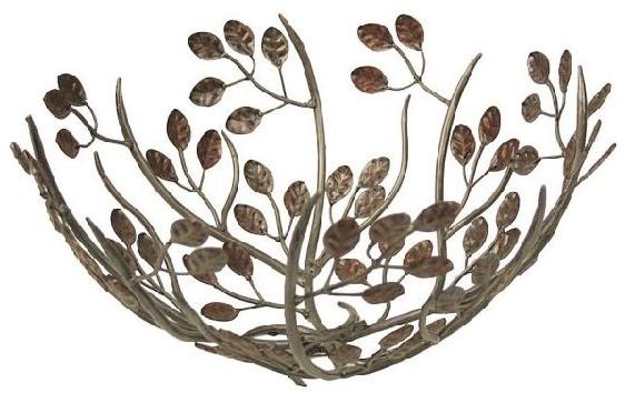 Leaf Design Metal Fruit Bowl