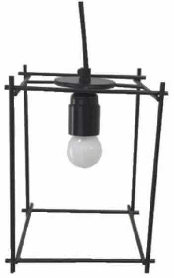 Rectangular Wire Cage Pendant Light