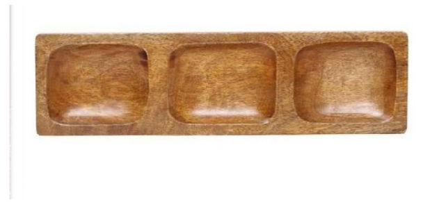 Wooden Condiment Tray For Dining Table