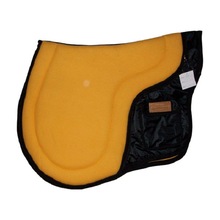 Horse saddle pad with pockets.