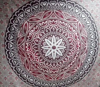 100% Cotton Printed Hippy Mandala Tapestry, Style : Plain