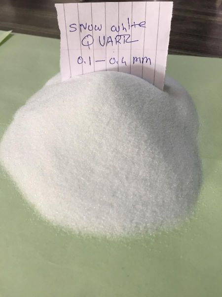 0.1 mm to 0.4 mm Snow White Quartz Grains