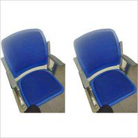 Krunal Moulded Plastic Polished Plain Indoor Stadium Chair, Shape : Square