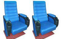 Polished Push Back Theater Chair, Color : Blue