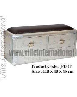 Aviator Sideboard with Leather Upholstered seat
