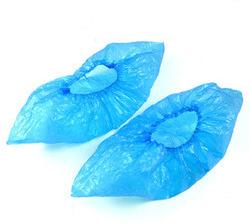 Blue Non Woven Plastic Shoe Cover, for Clinical, Laboratory, Pattern : Plain