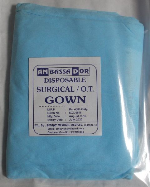 Plain Cotton Disposable Surgical Gown, Size : M, XL