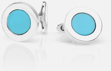 CUFFLINKS IN SILVER WITH TURQUOISE STONES