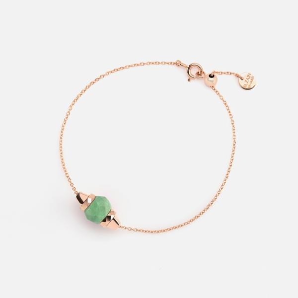 RUBY & FRIENDS BRACELET IN ROSE GOLD WITH JADE