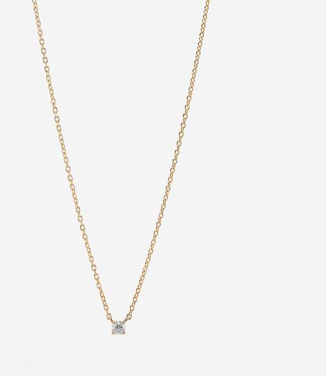 SOLITAIRE NECKLACE IN YELLOW GOLD