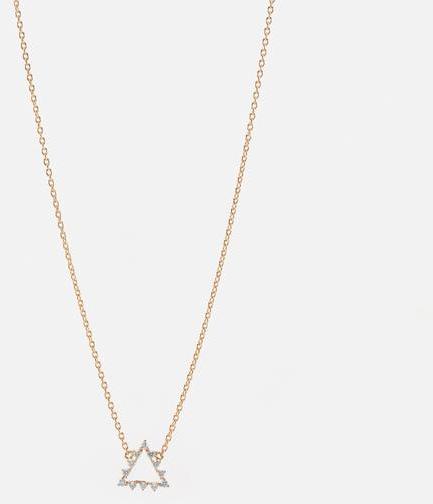 TRIANGLE NECKLACE IN YELLOW GOLD WITH DIAMONDS