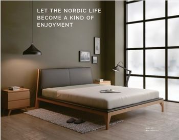 WOODEN BED NORDIC STYLE, For Bedroom Set, Style : European Classical