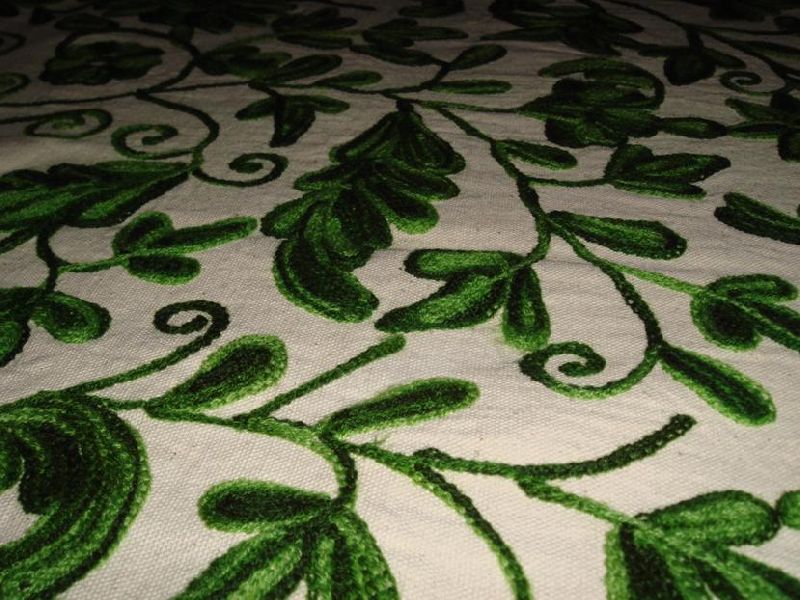 Kashmir Original Silk Or Cotton Based Chain Stitched Curtain Fabric