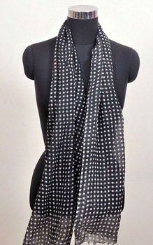 Wool polka dot printed patterned scarves