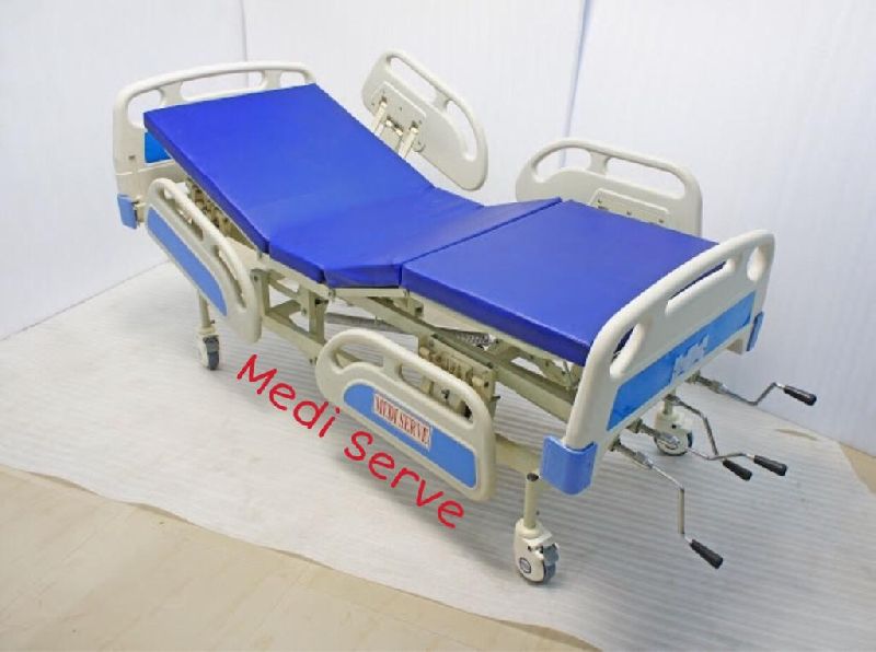 Medi Serve Rectangular Polished Iron 5 Function ICU Bed, for Hospital, Folding Style : Foldable