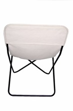 Foldable White Canvas Square Butterfly Chair