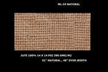 ML-24 natural jute laminated fabric, Technics : Woven