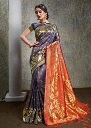 Designer Banarasi Silk Party Wear Sarees