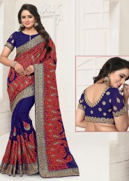 Heavy Embroidery Work Georgette Sarees