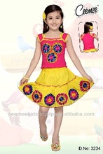 Gautam Export 100% Cotton Designer Girls Skirt Top, Technics : Plain Dyed