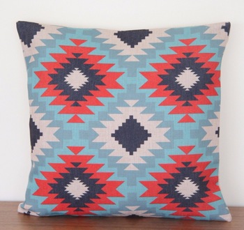 printed linen cushion cover