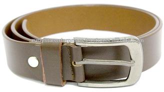 Zuby 100%PU Alloy italian leather belt, Color : Brown