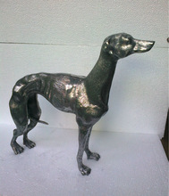 Metal Aluminum Greyhound Dog Statue, for Home Decoration