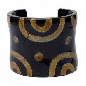 ACCENTED NATURAL HORN CUFF BRACELET