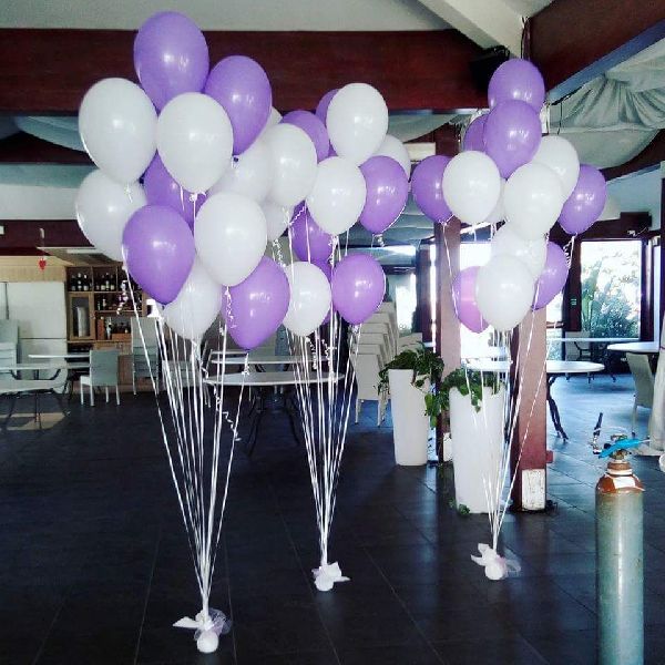 BSIB Round Shape Rubber Helium Balloons, for Events, Parties, Promotional, Weddings, Size : 9inch
