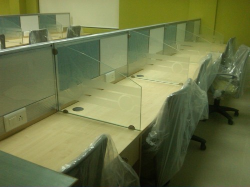 Polished Glass Office Workstation, Feature : High Strength, Quality Tested