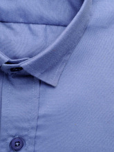 Fashion Clothing Polyester / Cotton Plain sky blue Mens Formal Shirt, Packaging Type : Seaworthy Packaging