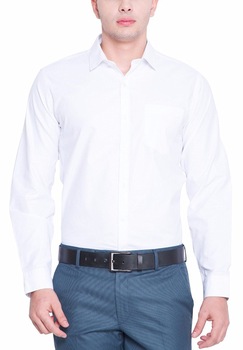 Polyester / Cotton Mens Formal White Shirt, for Breathable, Quick Dry, Packaging Type : Seaworthy Packaging